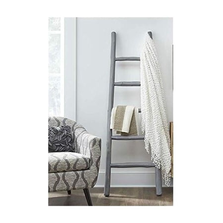 Progressive Furniture Millie Wood Blanket Ladder in August Gray