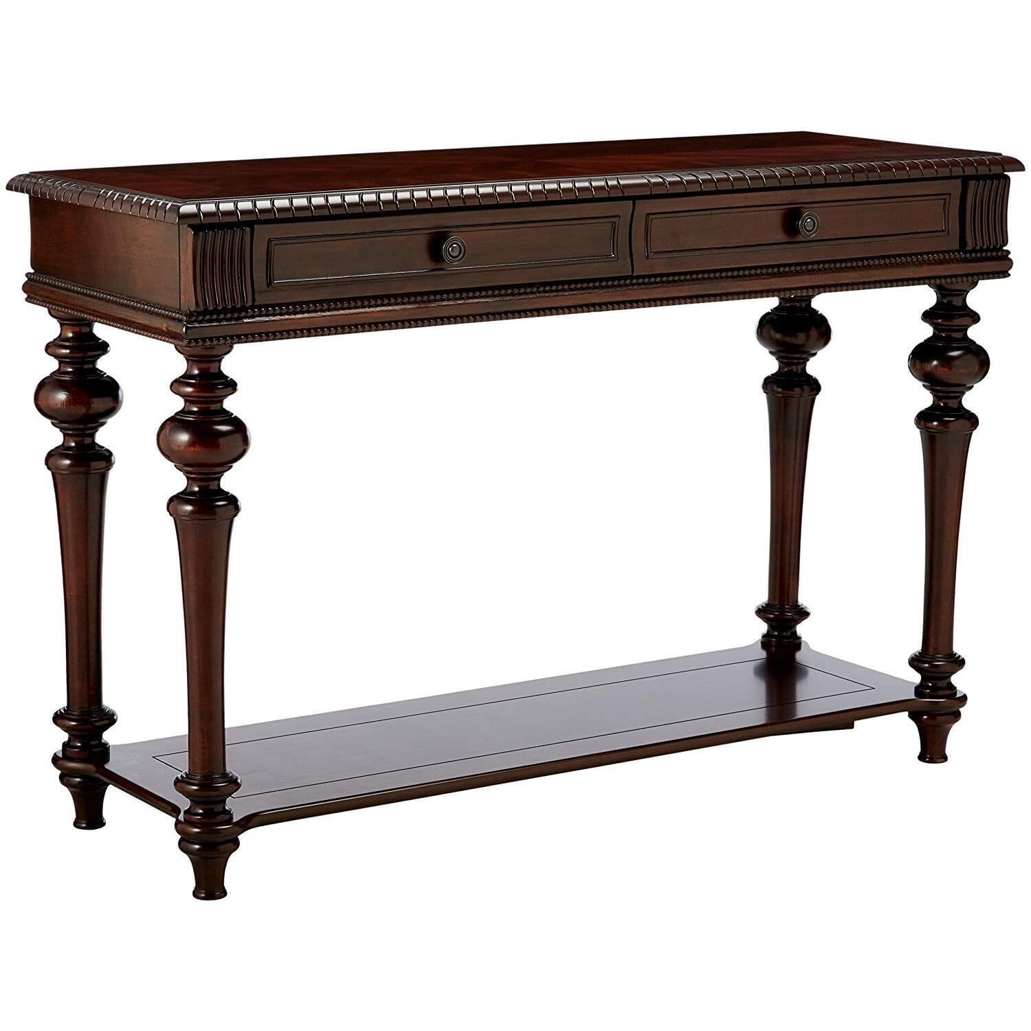 Heritage Cherry Rectangular Sofa Table with Storage