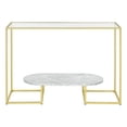 thumbnail image 1 of Progressive Furniture Nola Glass w/Metal Sofa/Console Table in Gold, 1 of 2
