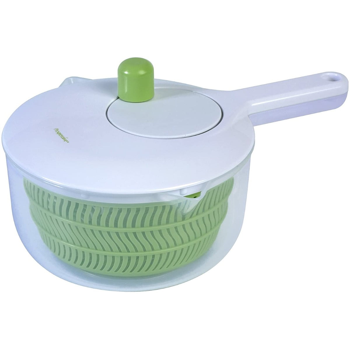 Mainstays 4qt Salad Spinner Vegetable Dryer, Green Glaze Colour,  Weight:1.17lb 