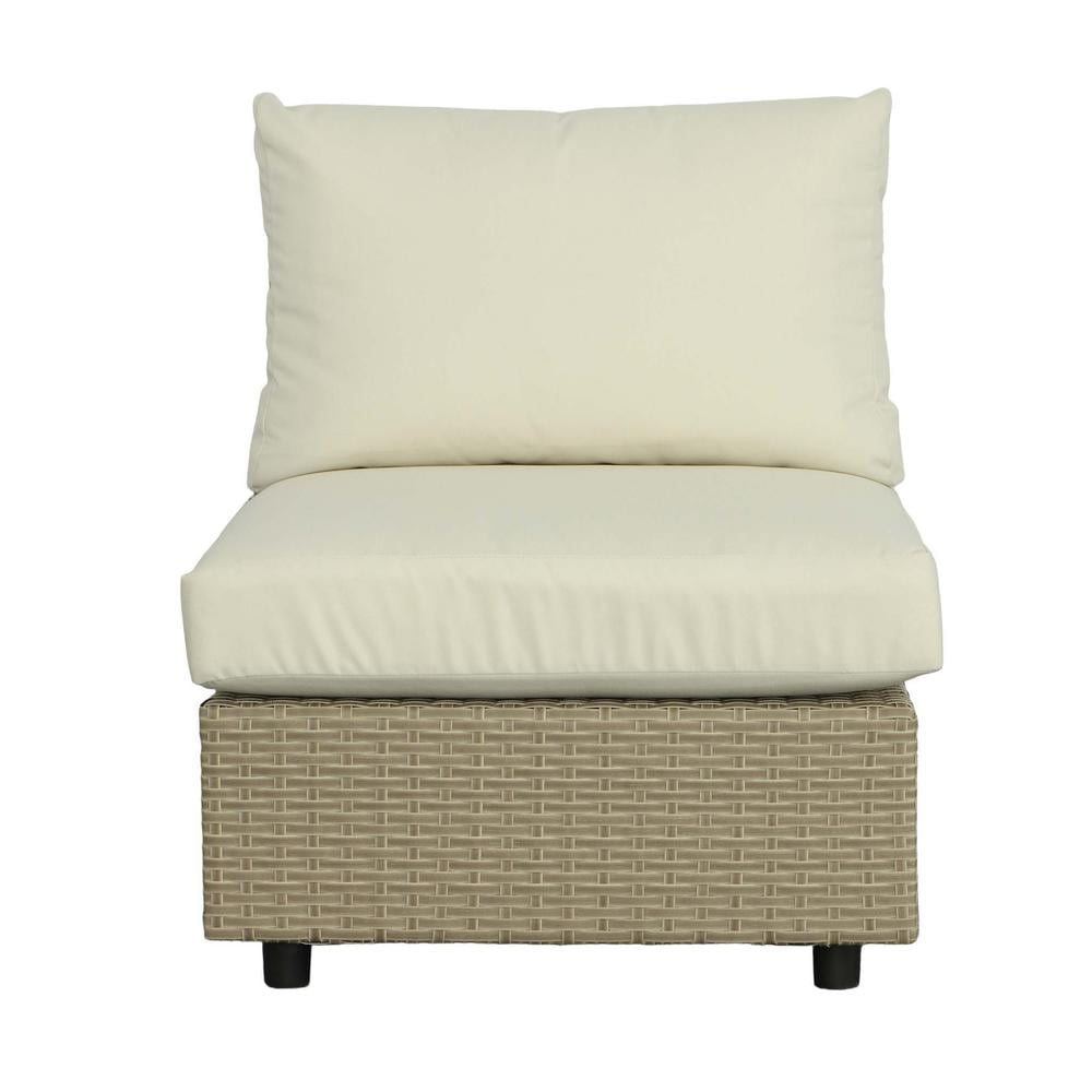 Progressive Furniture Shelter Island Set of 2 Wicker Armless Chairs in Brown