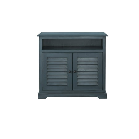 Progressive Furniture Shutter Lane Cobalt Blue Wood Accent Chest