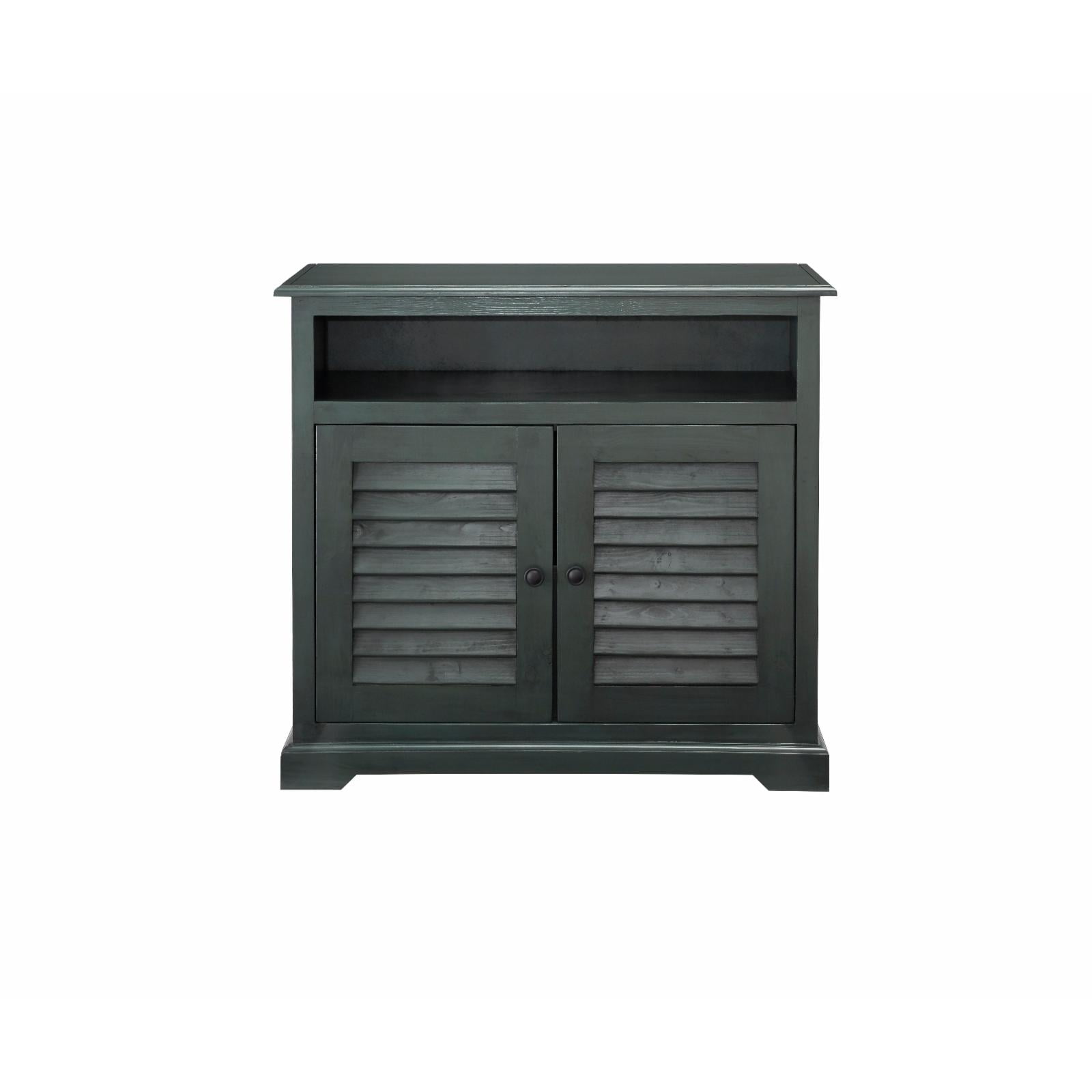 Sage Green Shutter Style Wood Accent Chest