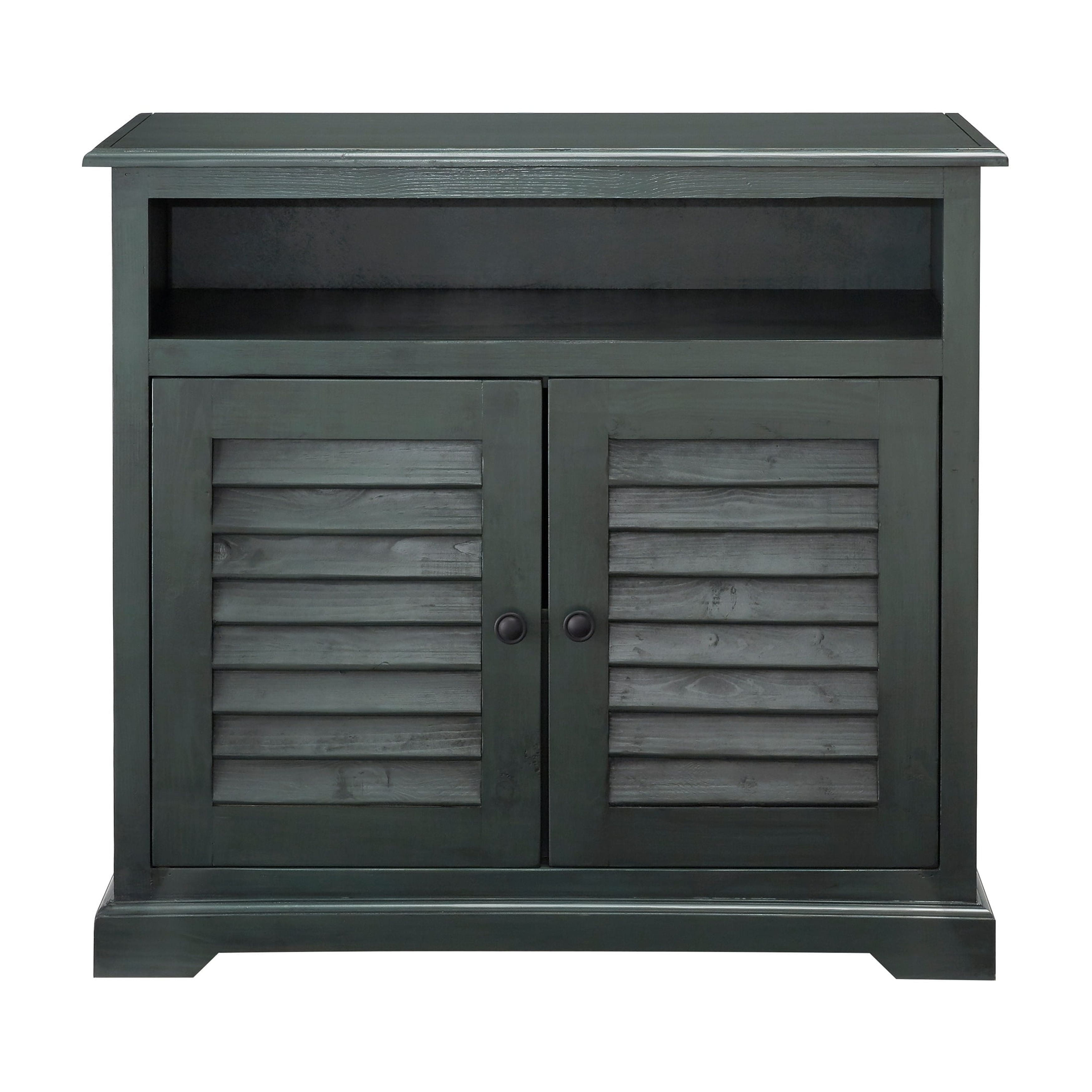 Sage Green Shutter Style Wood Accent Chest
