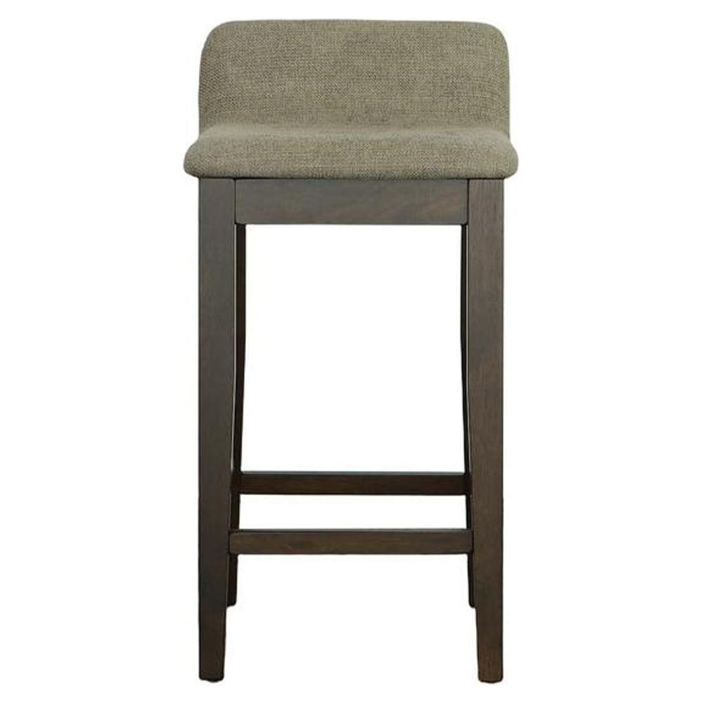 Java Brown and Camel Gray Upholstered Counter Stools