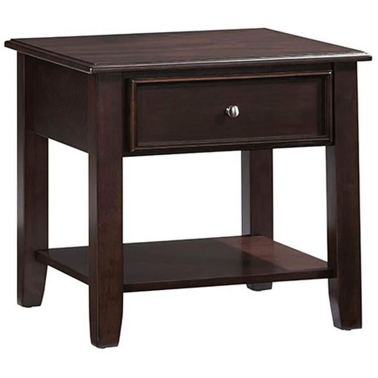 Progressive Furniture T334-04 Living Room End Table, Espresso