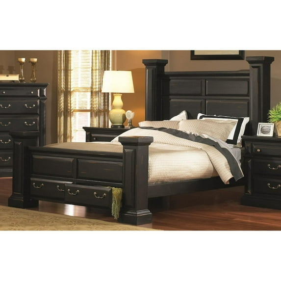 Drawer Box-Finish:Antique Black,Size:King