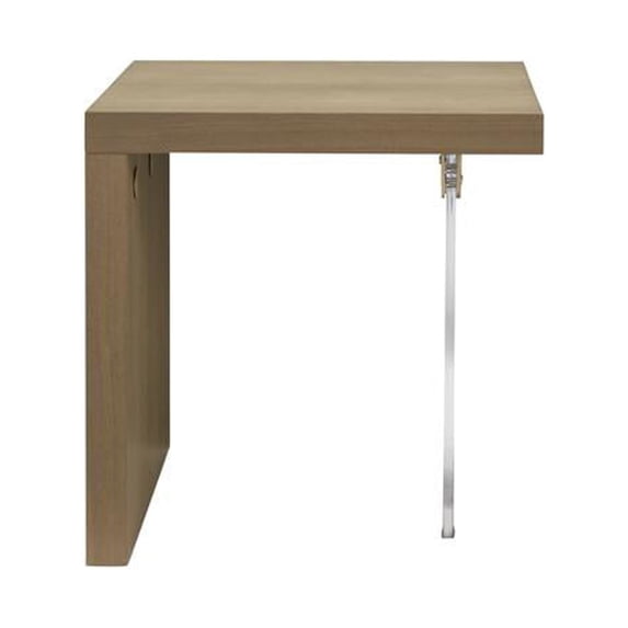 Progressive Furniture West Coast Wood End Table in Light Brown/Acrylic
