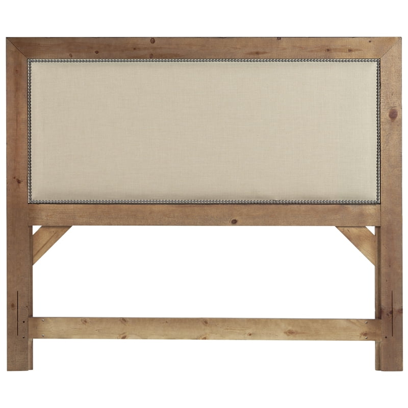 Progressive Furniture Willow Upholstered King Headboard in Distressed