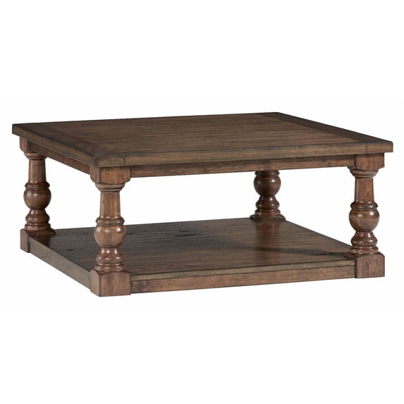 Progressive Furniture Wynton Wood Square Cocktail Table Cognac Brown