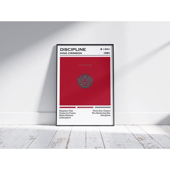 Progressive Icon Discipline Graphic Album Art Music Studio Accent Room Display Cover, Unframed Poster