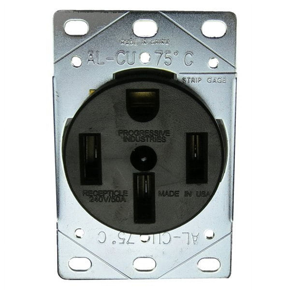 Progressive Industries 14-50DFR - 50A Straight Rectangular Outdoor Power Inlet