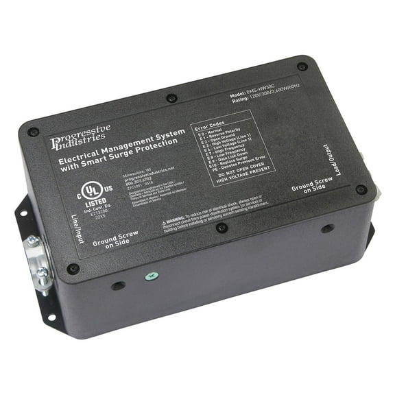 Progressive Industries EMS-HW30C Hardwired RV Electrical Management System Surge Protector With Remote Display, 30 Amp