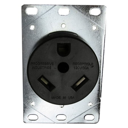 Progressive Industries TT-30DFR - 30A Straight Rectangular Outdoor Power Inlet