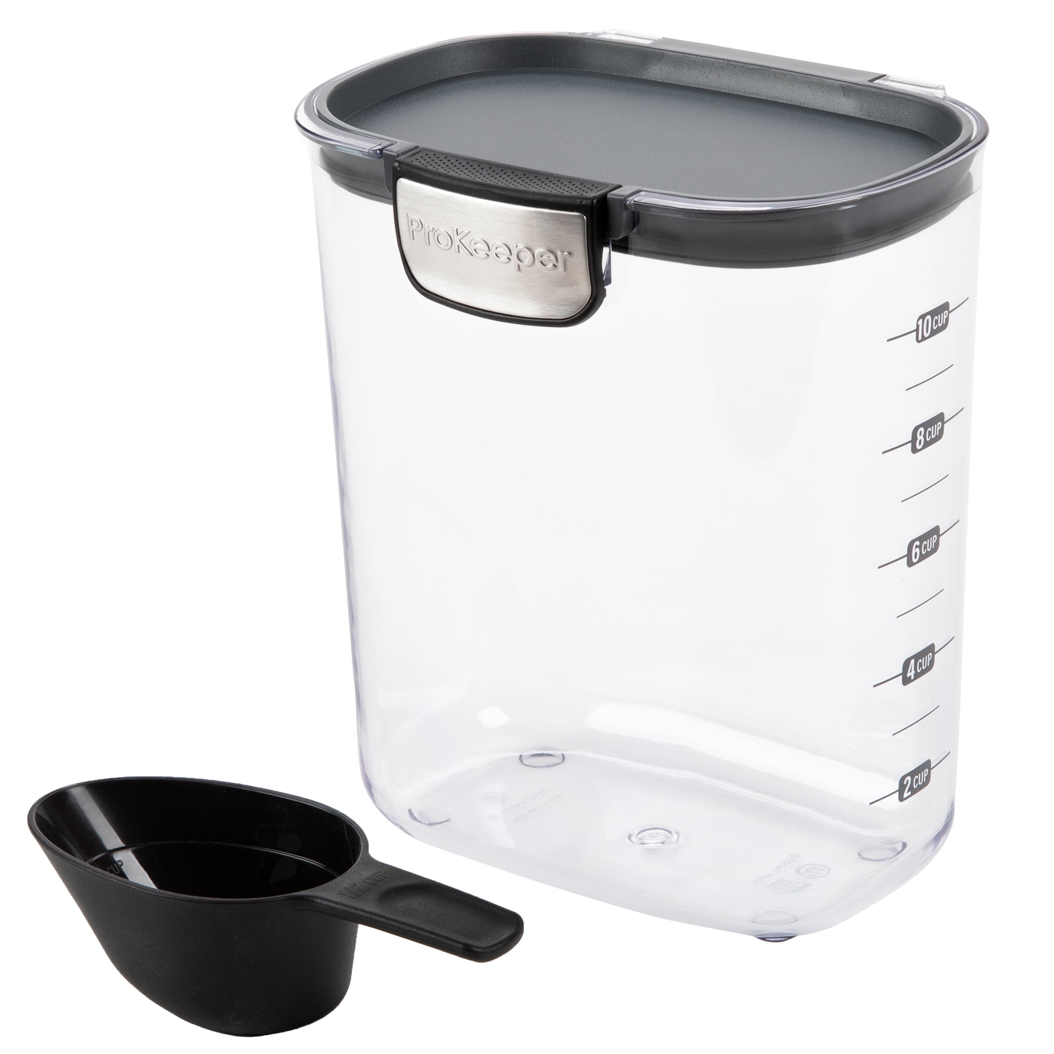 Progressive International Grey Plastic Airtight Food Storage Container