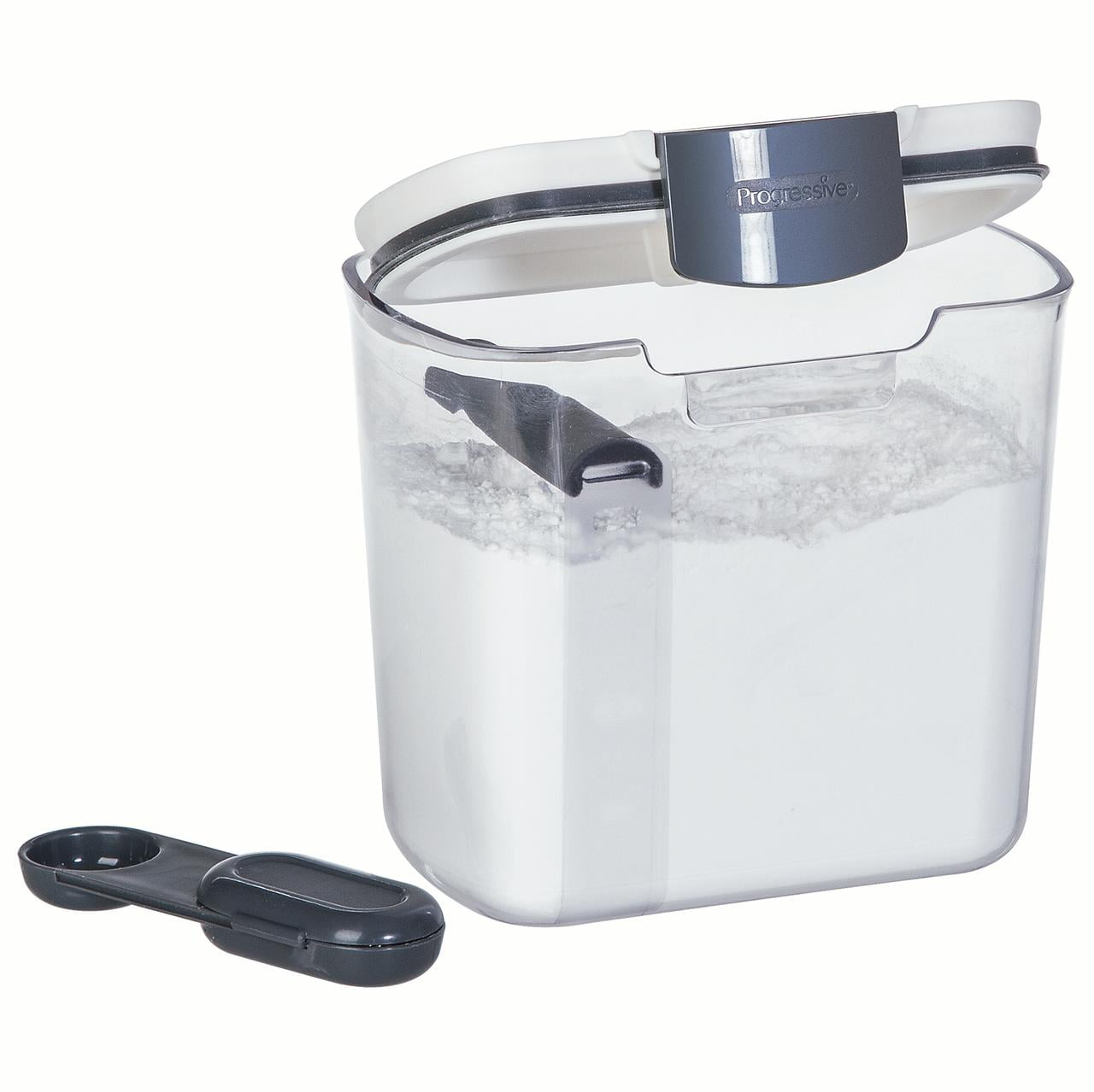 Clear BPA-Free Plastic Powdered Sugar Storage Container with Flip Top Lid