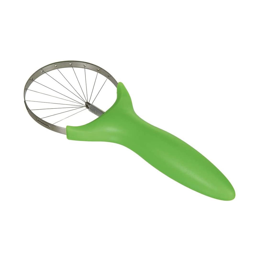 Green Stainless Steel Avocado Slicer with Ergonomic Handle