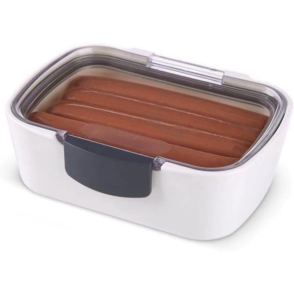 Progressive International Prepworks Mini Deli Air Tight Silicone Sealed Food Storage Container with Clear Dry Erase Compatible Lid, 5.75 Inches Long