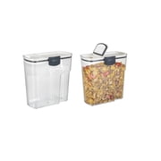 Progressive International Prepworks ProKeeper 2- Piece Kitchen Clear Food Bakers Kitchen Storage Organization Canister Set Large Cereal 4.5-Quart