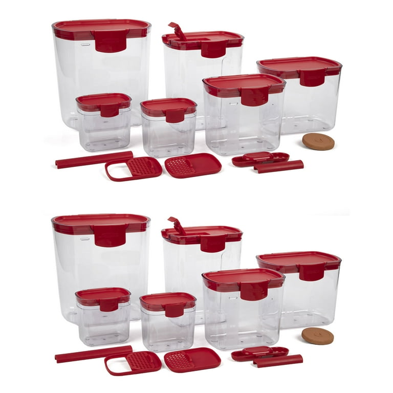 Progressive Prepworks ProKeeper 6 Piece Clear Food Baking Storage Set 