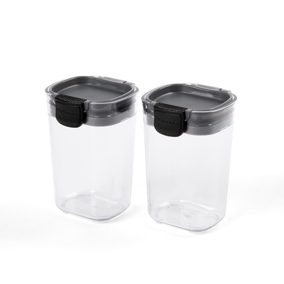 Progressive International ProKeeper+ Airtight Seasoning Storage Containers, Set of 2, Clear Plastic