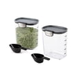 thumbnail image 1 of Progressive International ProKeeper+ Clear Plastic Airtight Food Baker's Kitchen Storage Organization Container Canister Set with Magnetic Accessories, 2- Piece Set (PKS-2 - Grain 2.5-Quart), 1 of 4