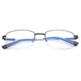thumbnail image 1 of Progressive Multifocal Reading Glasses Blue Light Blocking for Men for Women,No Line Trifocal Readers, Half Rim Metal Frame, Memory Titanium Arm, Reading Glasses + 3.50, 1 of 3