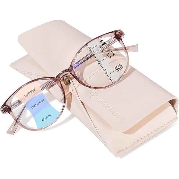 Progressive Multifocal Reading Glasses for Women Men, TR90 Blue Light Computer Readers Anti Glare/Eyestrain