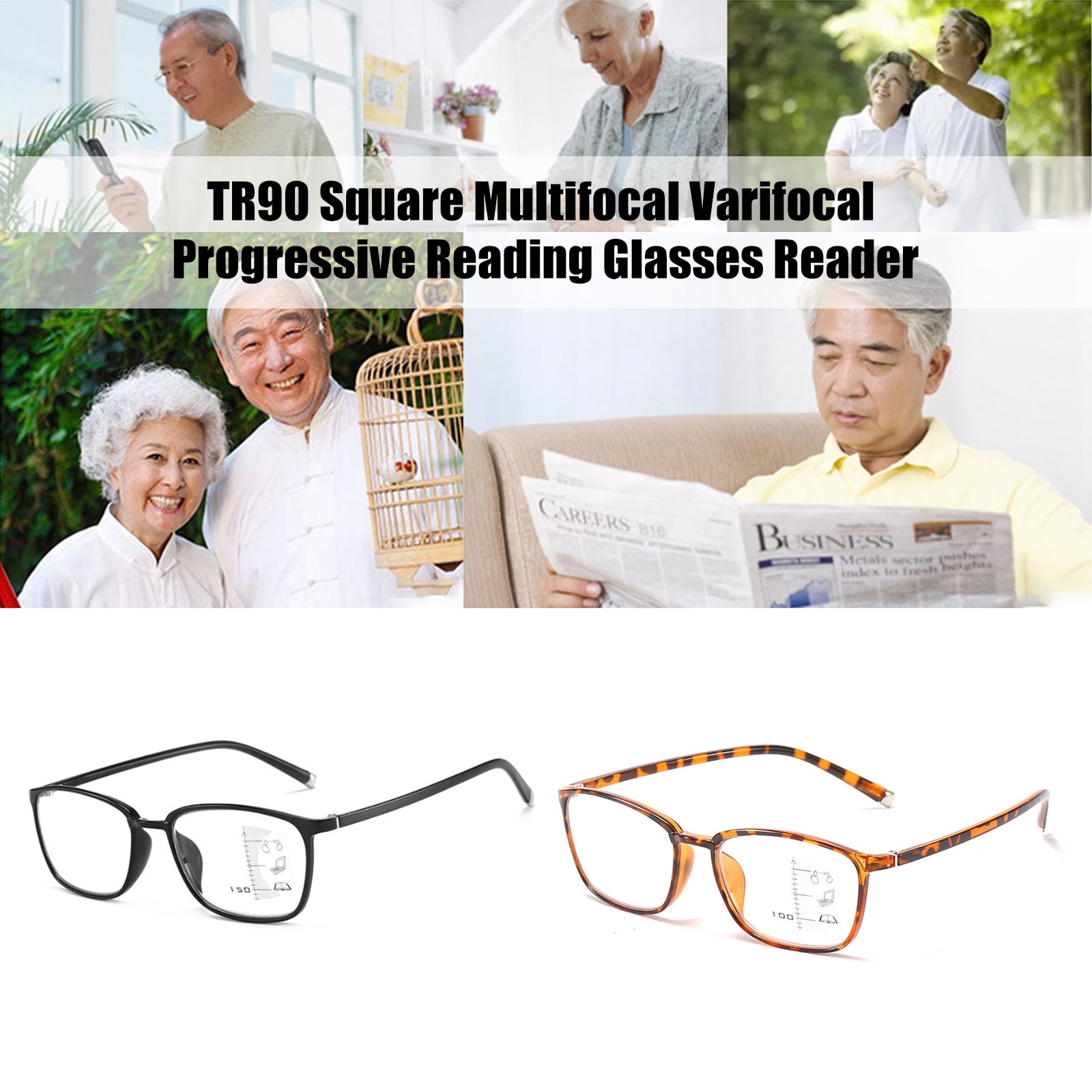 TR90 Blue Light Blocking Progressive Multifocus Reading Glasses for Men Women 1.0 4.0 magnification Walmart
