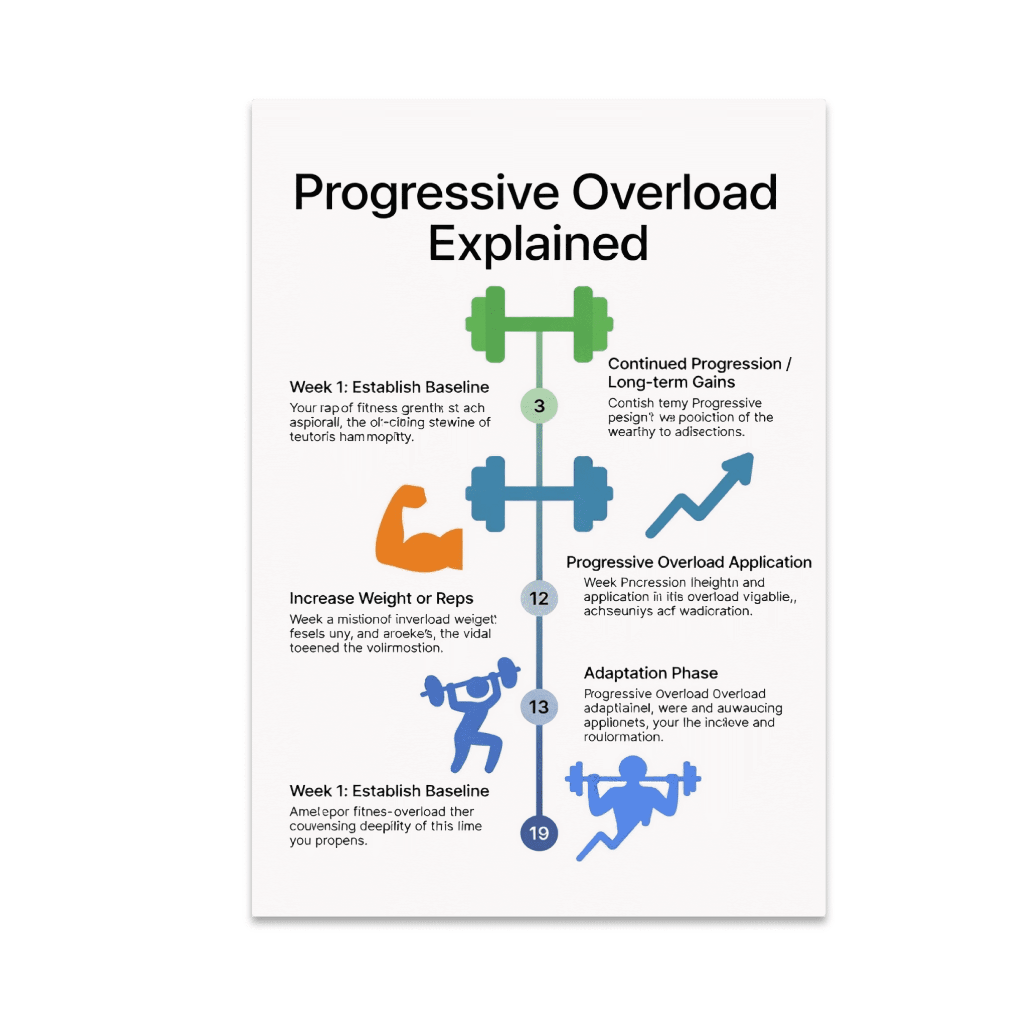 Progressive Overload Infographic - Fitness Enthusiast - 13x19 Poster ...