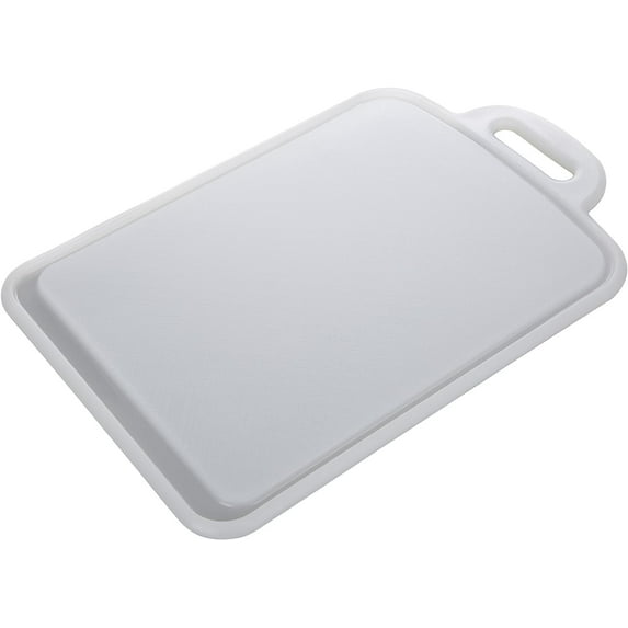 Prepworks by Progressive Large Cutting Board - White, Deep Grooves Collect Juices, No Mess, Easy to Clean, Dishwasher Safe