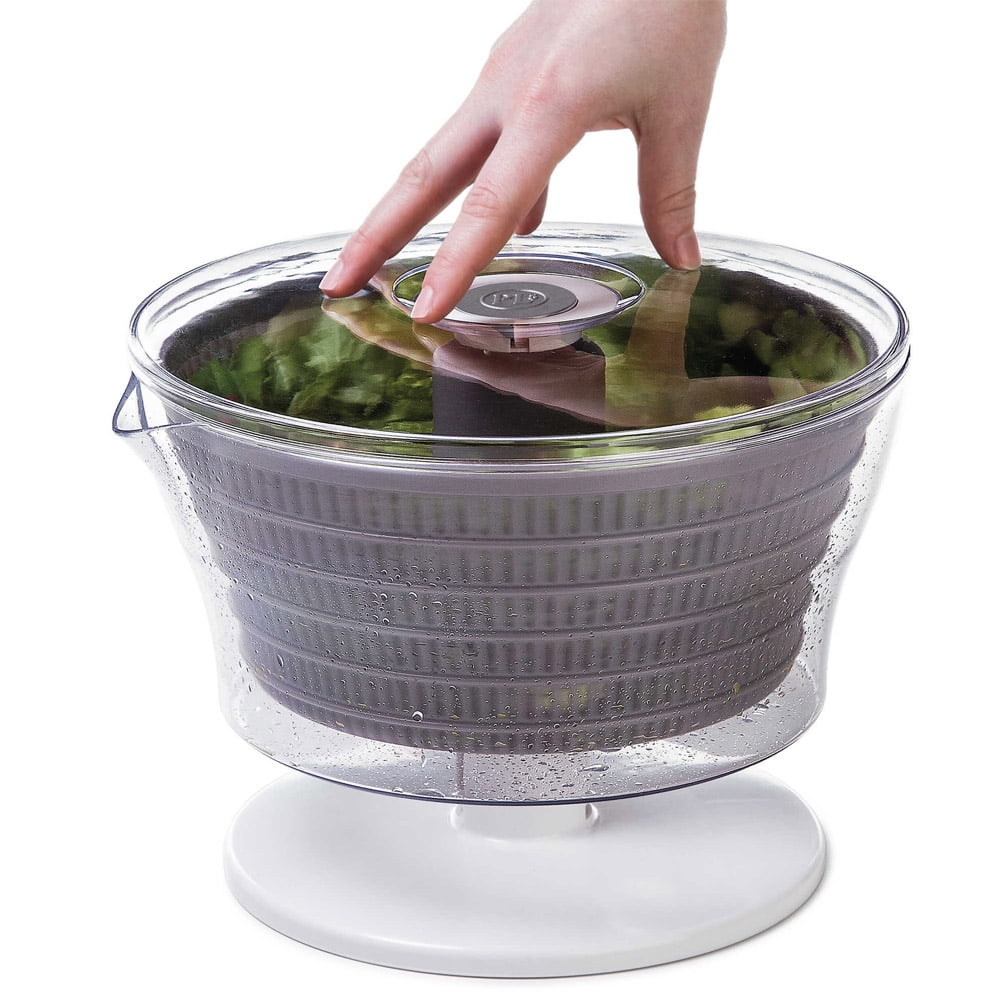 Review Of OXO Large Steel Salad Bowl Spinner SKU 14171908. News Years  Resolution Eat Healthier! 