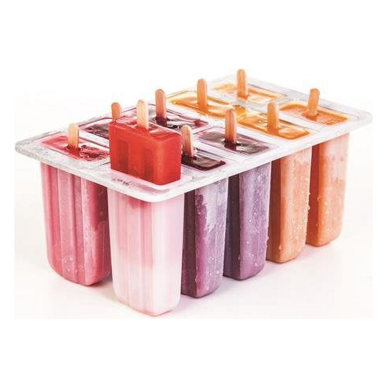  Prepworks by Progressive Freezer Pop Maker, 10 Ice Pop Maker -  Includes 50 Wooden Freezer Pop Sticks: Popsicle Molds: Home & Kitchen