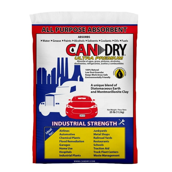 Progressive Planet Can Dry Ultra Premium All Purpose Absorbent Granules, 25lbs - Spill Cleanup & Odor Control - Diatomaceous Earth & Montmorillonite Clay - For Home, Garage, Industrial & Automotive Us