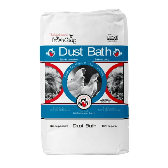 Progressive Planet Fresh Coop Dust Bath, 20lbs - Food-Grade Diatomaceous Earth & Calcium Montmorillonite Clay - Supports Healthy Feathers, Reduces Boredom & Encourages Natural Dust Bathing