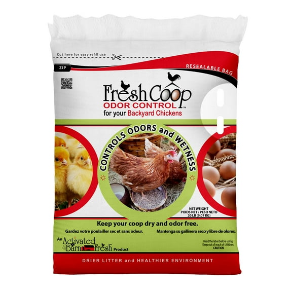 Progressive Planet Fresh Coop Odor Control, 20lbs - Ammonia Neutralizer & Moisture Absorption for Poultry - Food-Grade Diatomaceous Earth & Citric Acid - Extends Bedding Life & Improves Freshness