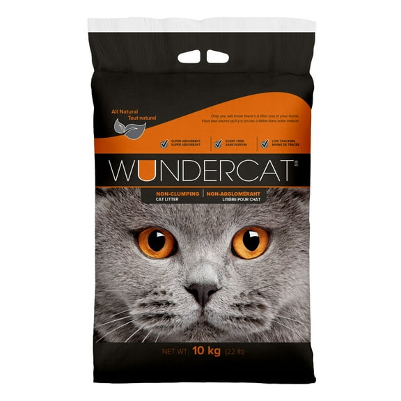 Progressive Planet Wundercat Non-Clumping Cat Litter, 22lbs - Lightweight & Food-Grade Diatomaceous Earth Litter - Superior Moisture & Odor Absorption - Low-Tracking