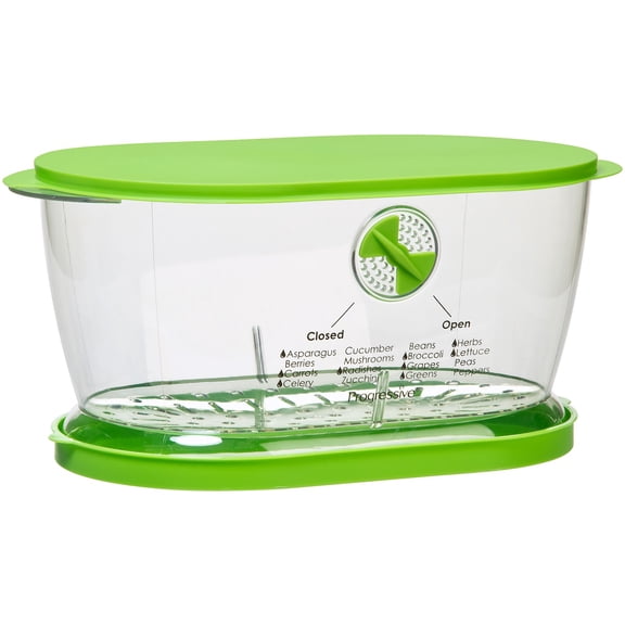 Progressive Prepworks Lettuce Keeper Food Storage , 4.7 Qt, Green Lid