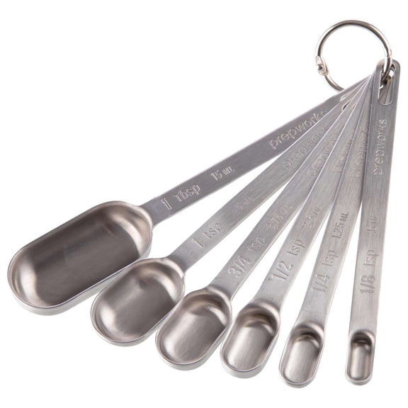 Progressive Prepworks Stainless Steel Silver Spoons Spice Measurer (6 piece)
