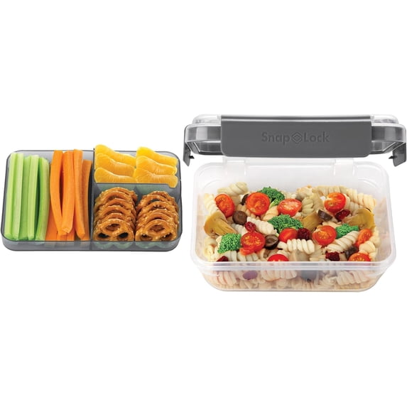Progressive Snaplock 4-Cup Bento-To-Go Container in Grey