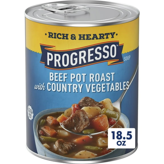 Progresso Beef Pot Roast with Country Vegetables Canned Soup, 18.5 oz (Pack of 4)