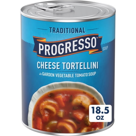 Progresso Cheese Tortellini in Garden Vegetable Tomato Canned Soup, 18.5 oz