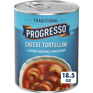 Progresso Cheese Tortellini in Garden Vegetable Tomato Canned Soup, 18.5 oz