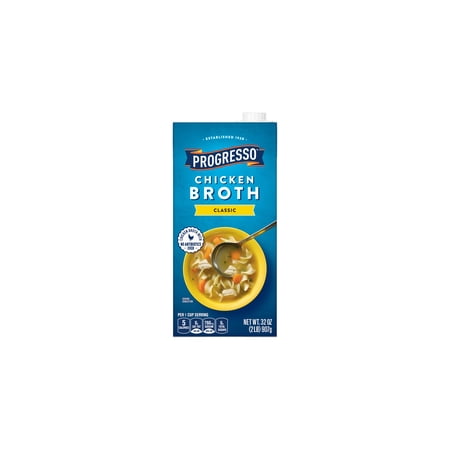 Progresso Classic Chicken Broth, 32 oz Carton (Pack of 18)