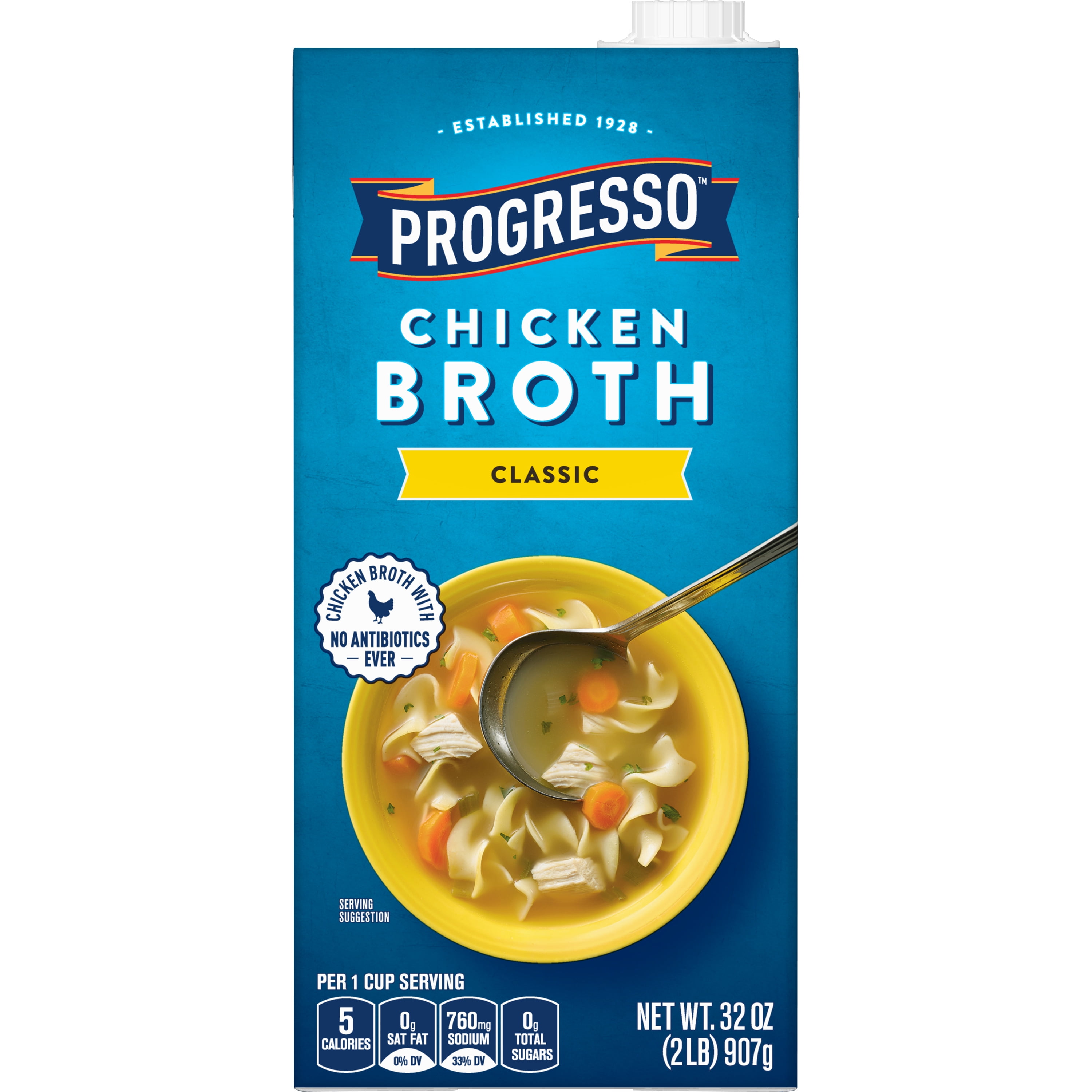 Progresso Classic Chicken Broth, Gluten Free, 32 oz.