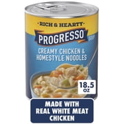 Progresso Creamy Chicken and Homestyle Noodles Soup, Rich and Hearty Canned Soup, 18.5 oz
