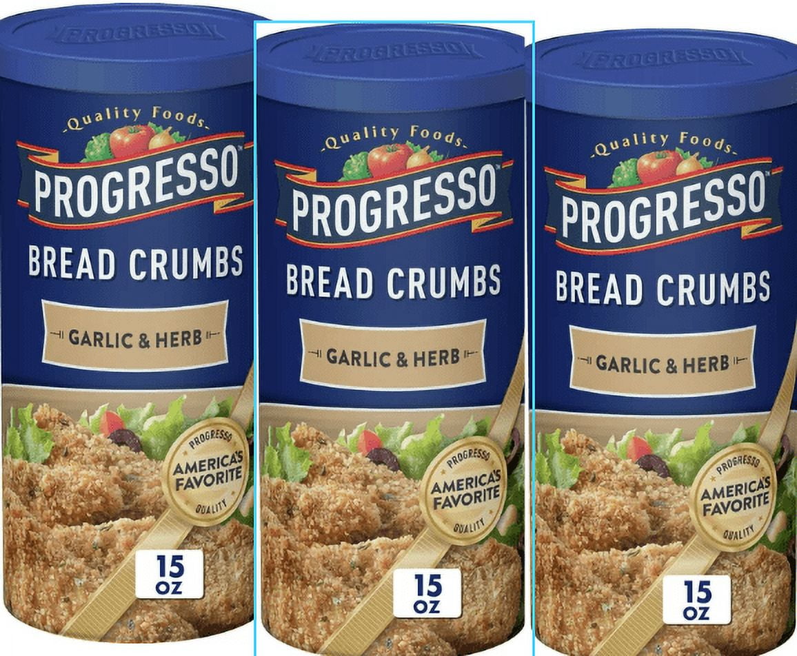 Progresso, Garlic And Herb Bread Crumbs, 15 ounces pack of 3