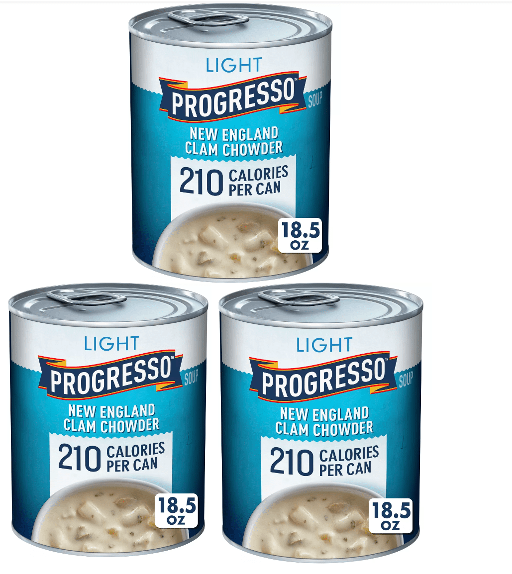 Progresso Gluten Free Light New England Clam Chowder 18.5oz pack of 3