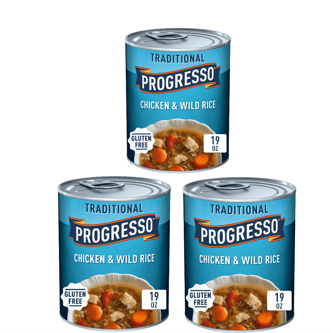 Progresso Gluten Free Traditional Chicken & Wild Rice Soup - 19oz pack of 3