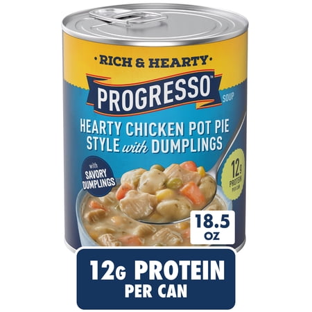 Progresso Hearty Chicken Pot Pie Style with Dumplings Canned Soup, 18.5 oz